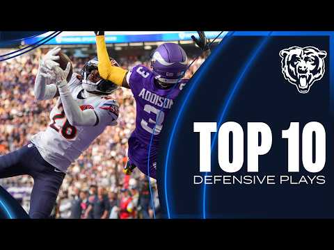 TOP 10: Defensive plays of the 2025 season | Chicago Bears