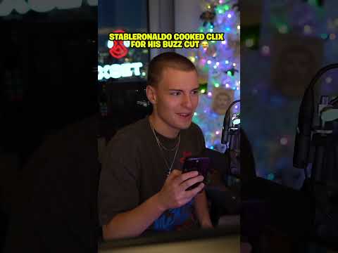 Stable Ronaldo COOKED Clix for his buzz cut😂