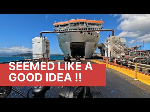 Riding Our Harleys Onto The Interislander Ferry from Wellington to Picton