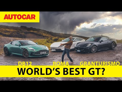 Who makes the world's best GT car? New Aston Martin DB12 meets Ferrari Roma and Maserati GranTurismo