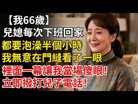 我66歲，兒媳每次下班回家，都要泡澡半個小時。我無意在門縫看了一眼，裏面一幕讓我當場傻眼！立即撥打兒子電話！#晚年生活#人生智慧#家庭關係#親子教育#情感故事