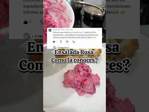 Así yo preparo la ensalada Rusa y ustedes como la conocen  #natural #receta