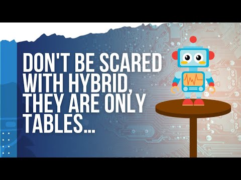 Don't be scared with Hybrid, they are only tables…