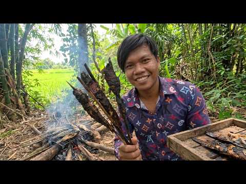 2 days in the rice fields alone, catching fish to make food. Not camp, but under tree