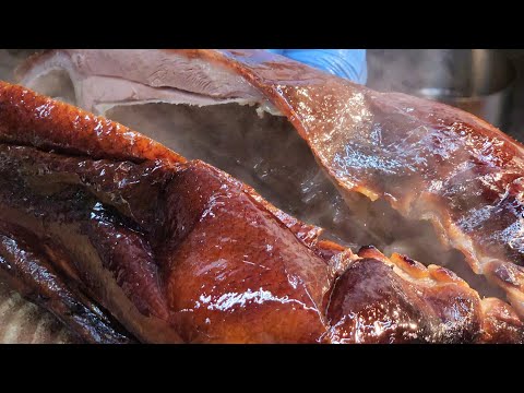 香港陳皮燒鵝，皮脆肉嫩油花香，妙齡#燒鵝 八年#陳皮 ，華哥好刀章，脆皮燒乳豬，超級熱辣辣 #香港美食 #肥美焦糖#腩仔#叉燒 肥美#油鷄 #探店 #太極師傅 #燒臘 #燒味