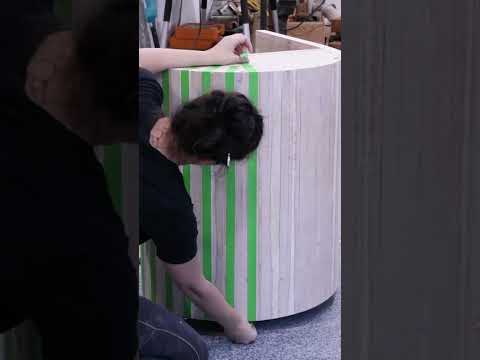 Definitely had to trust the process with this curved desk build… now it’s one of my favorites!