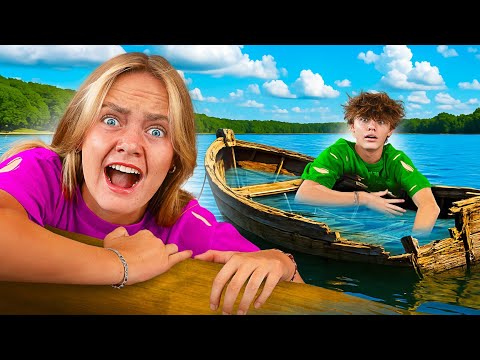 SURVIVING Overnight on a Raft in OPEN WATERS!