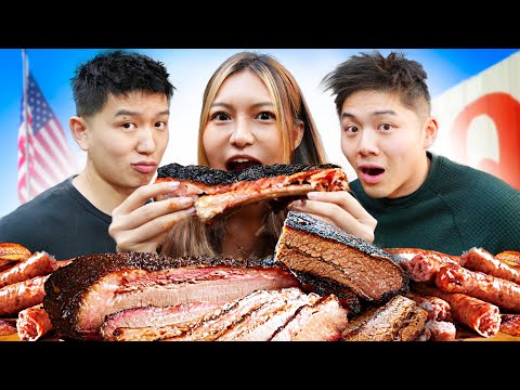 Chinese Students try Texas BBQ for the first time!