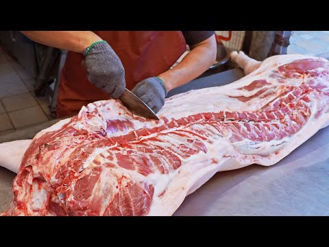 Precise Cutting！Pork Cutting Skills, Night Market Sausage Making / 庖丁解「豬」！豬肉分切技能, 夜市香腸製作