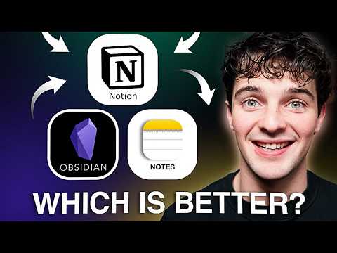 Notion vs Obsidian vs Notes (Winner = Shocking)