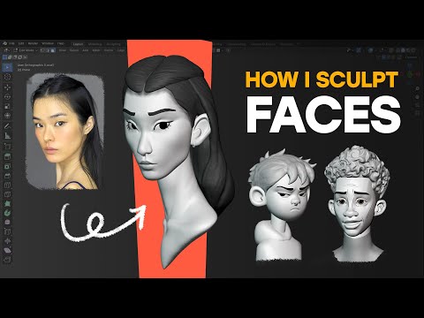 How I SCULPT FACES - Step by Step | Blender Tutorial
