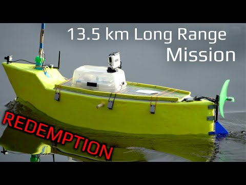 Long Range Autonomous R/C Boat Waypoint Mission - 13.5 km
