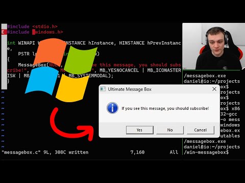 Creating a Message Box with C and Windows API