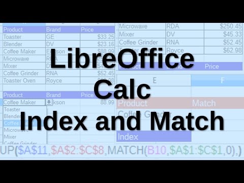 LibreOffice Calc - Index and Match