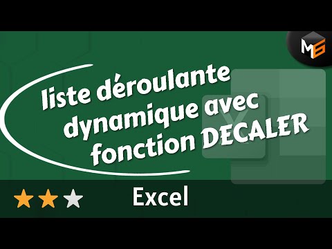 Liste déroulante dynamique Excel avec la fonction DECALER