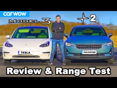 Polestar 2 vs Tesla Model 3: comparison review & real-world range test!