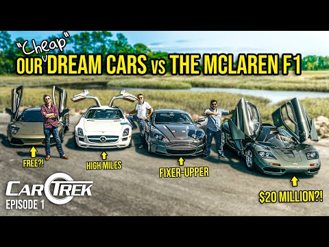 The McLaren F1 vs Our "Cheap" Dream Cars (Lambo LP640, SLS AMG, Aston Martin DBS) | Car Trek S5E1