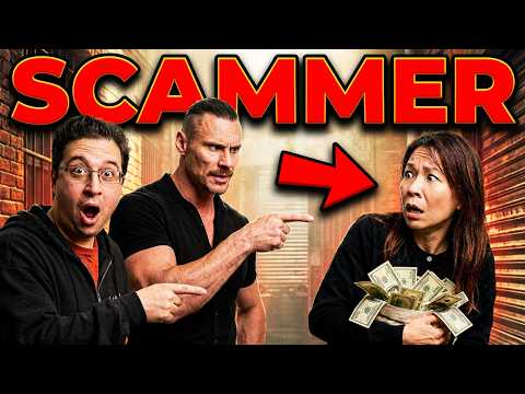 Female Scammer PANICS and Bolts Into Traffic [BUSTED]