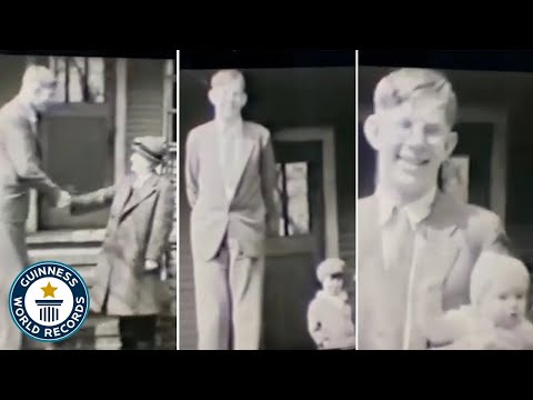Never Before Seen Footage of Robert Wadlow the Tallest Man EVER | Guinness World Records