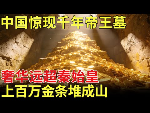 中国惊现千年帝王墓，奢华程度远超秦始皇，上百万金条堆成山，闪到所有人睁不开眼【历史档案】