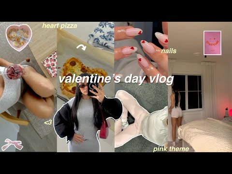 VALENTINE'S VLOG 👼🏼💌 *romanticizing self love* heart shaped pizza's + nails + aesthetic inspo