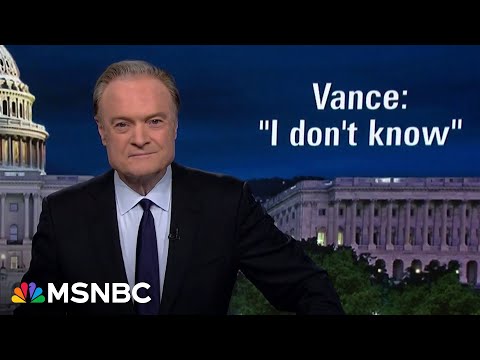 Lawrence: Did Trump 'czar' Tom Homan take $50,000 from the FBI? JD Vance's answer is, 'I don't know'