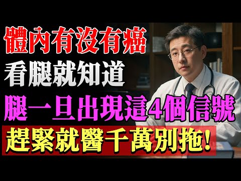 腿部異常不是正常老化！醫生警告4大跡象可能是癌症，及早發現救命關鍵！