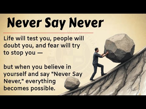 Never Say Never 🔥 | Transform Your Life with Powerful Motivation | Graded Reader | Learning English✅