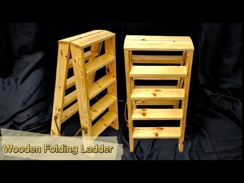 Wooden Folding Ladder // How to Make a Ladder // Ahşap Katlanır Merdiven Yapımı