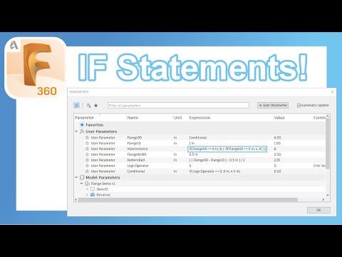 IF Statements in #fusion360 Parameters! | It is finally here | How To Use IF and nested IF Statments