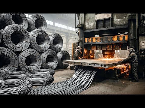 Incredible Recycling Process of Old Ship Plates Into Manufacturing Steel Wire In Factory