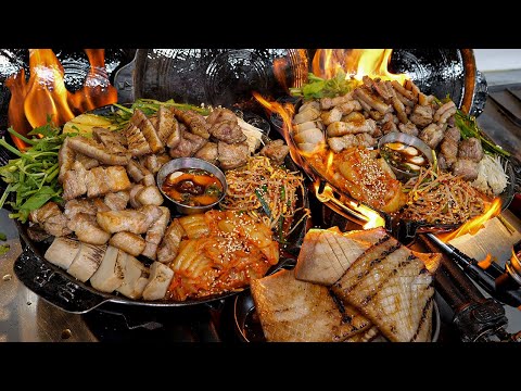 Best Ever Korean-style Barbecue!! Grilled Pork BBQ, Sold 6 Tons a Month - Korean street food