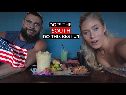 British Couple First Time Trying REAL Southern Food in South Carolina!