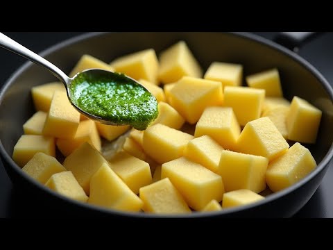 Nur Kartoffeln und etwas Pesto! Ein leckeres und einfaches Rezept mit Kartoffeln!