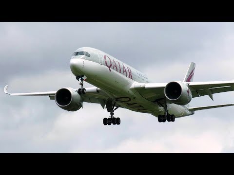Qatar Airways A350-900XWB Landing at London Heathrow Airport | A7-ALY