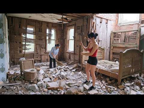 Young Woman Restores Abandoned House into a Perfect Wooden Home in 2 Years | Complete Build Process