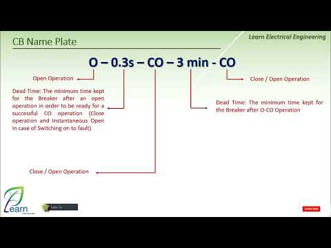 Circuit Breaker Name Plate OCO Operation