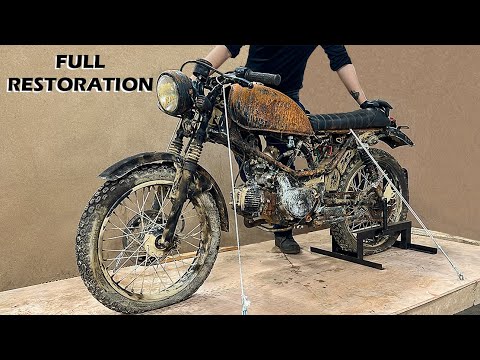 Full Restoration 30 Years Old Ruined Vintage Honda Win Motorcycle // Perfect Restoration Project