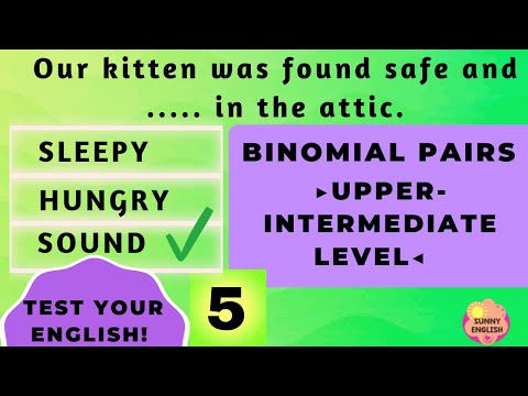 ENGLISH VOCABULARY QUIZ | BINOMIAL PAIRS | UPPER-INTERMEDIATE LEVEL