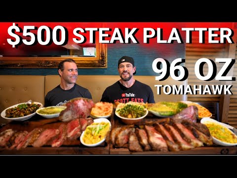 THE UNDEFEATED $500 GRAND TOMAHAWK 96 OZ STEAK CHALLENGE 🥩 SCOTT EATS YOUTUBE