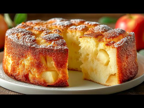 8-Löffel-Apfelkuchen in 5 Minuten, der im Mund zergeht! 🍎 Ohne Waage!