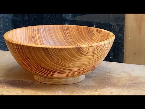 Richard Raffan turns two Himalayan cedar bowls. One survived.