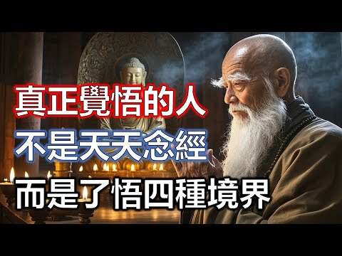 彌勒佛陀點化：真正覺悟的人，不是天天念經，而是了悟四種境界#佛學#智慧#因果