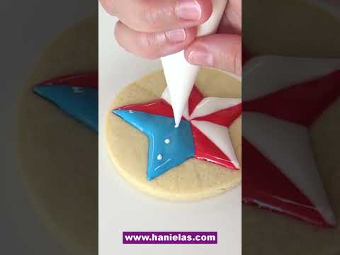 American Flag Star Cookies 💙❤️🤍  #cookies