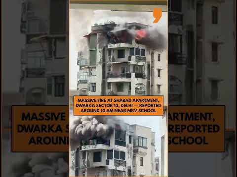 Massive Fire at Dwarka’s Shabad Apartment Near MRV School, 8 Fire Engines Deployed in Delhi |News9