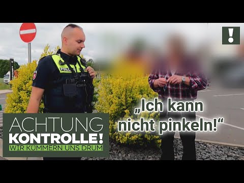 "Ich kann nicht pinkeln!" Nervosität oder VERWEIGERUNG des Drogentests? | Achtung Kontrolle
