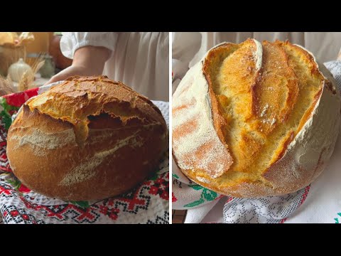 Golden Semolina Bread 🌾 One with Sourdough, One with Yeast. Which One Will You Love?