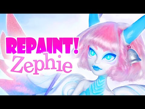Repaint! Zephie the Air Dragon OOAK Monster High Doll