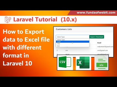 How to Export data to Excel file with different format in Laravel 10 with example step by step