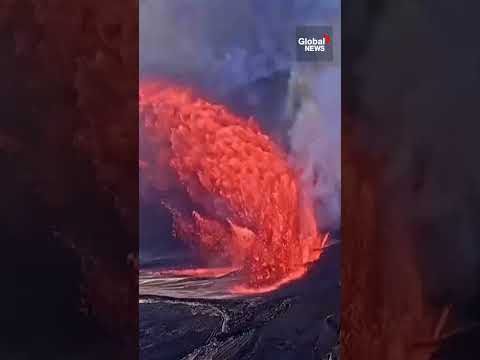 Hawaii's Kilauea Volcano erupts, red-hot lava melts camera feed